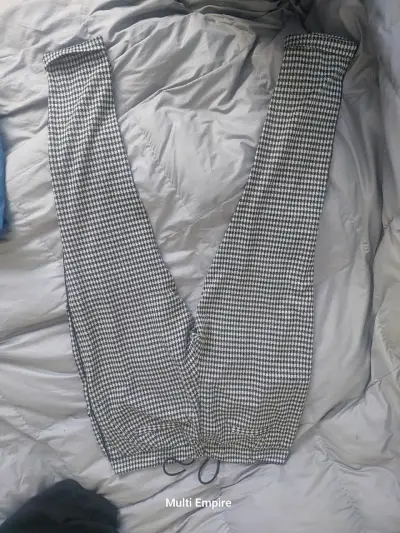 Pantalones jogger de cuadros para mujer - miniatura 2