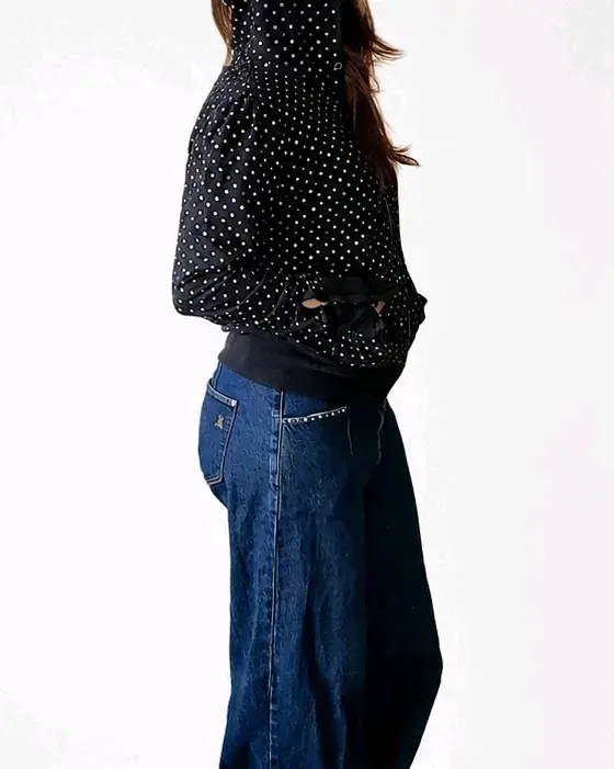 Chaleco negro con lunares para mujer - 1
