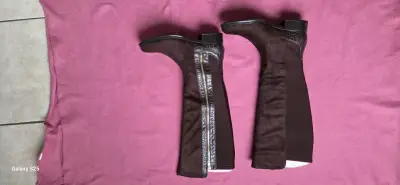 Botas altas marrón con cierre lateral - miniatura 1