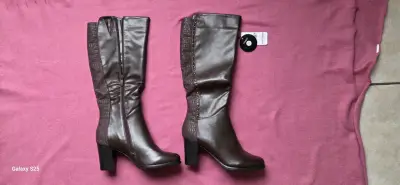 Botas de cuero marrón Via Rosmini talla 39 - miniatura 1