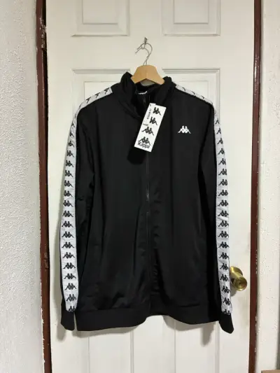 Polerón Deportivo Negro Kappa Original L - miniatura 1