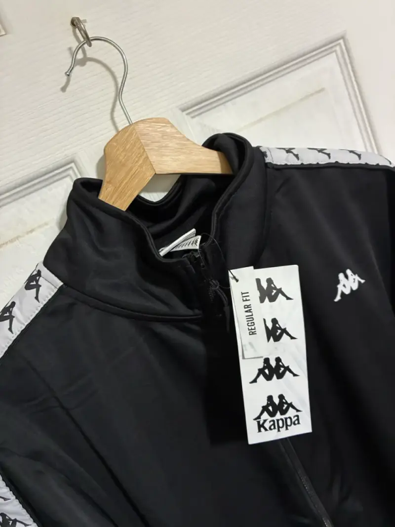 Polerón Deportivo Negro Kappa Original L - 2