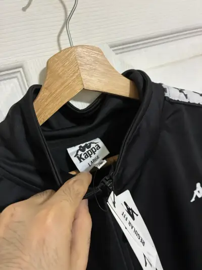 Polerón Deportivo Negro Kappa Original L - miniatura 3