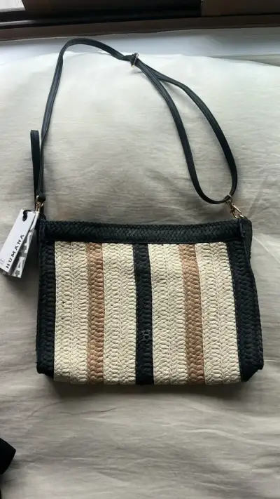 Cartera de rafia a rayas Humana - miniatura 1
