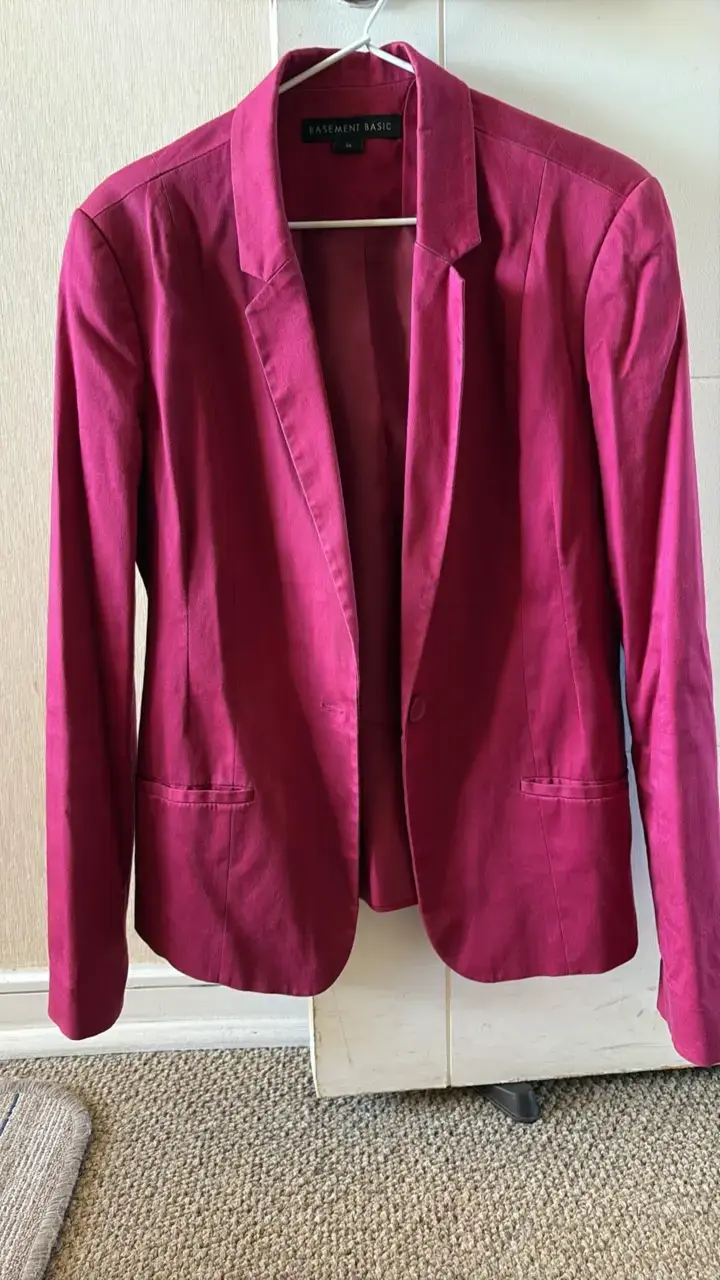 Blazer fucsia para mujer Basement Basic