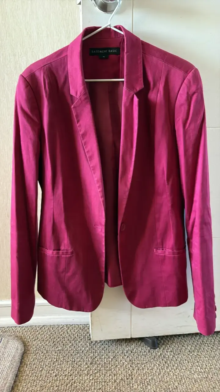 Blazer fucsia para mujer Basement Basic - 2