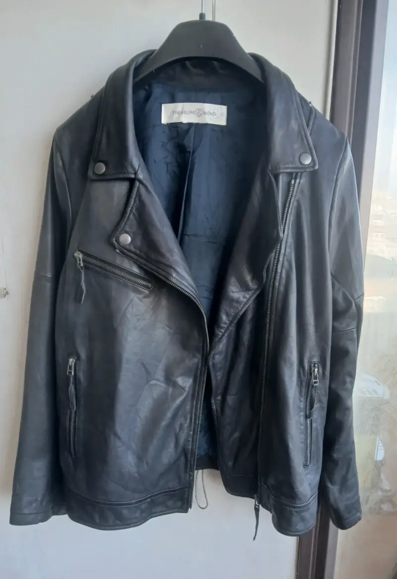 Chaqueta cuero negra Treasure & Bond - 1
