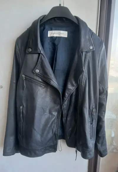 Chaqueta cuero negra Treasure & Bond - miniatura 1