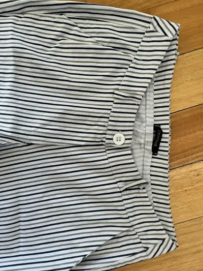 Pantalones a rayas blanco y negro para mujer - miniatura 4