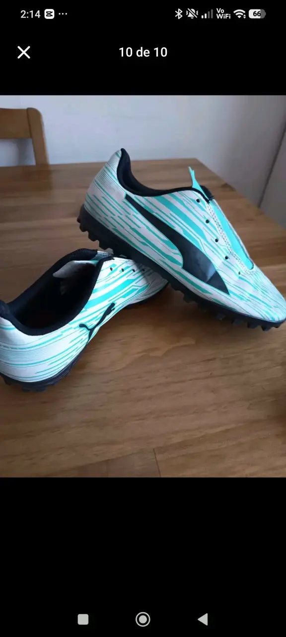 Zapatillas de Fútbol Puma Blancas y Negras niño - 1