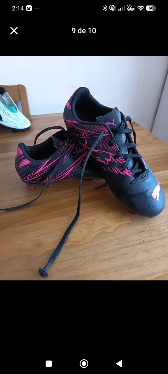 Zapatillas de Fútbol Puma Blancas y Negras niño - 2