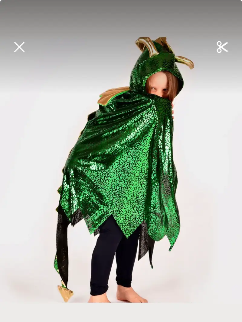 Disfraz de dragón verde para niños - 4