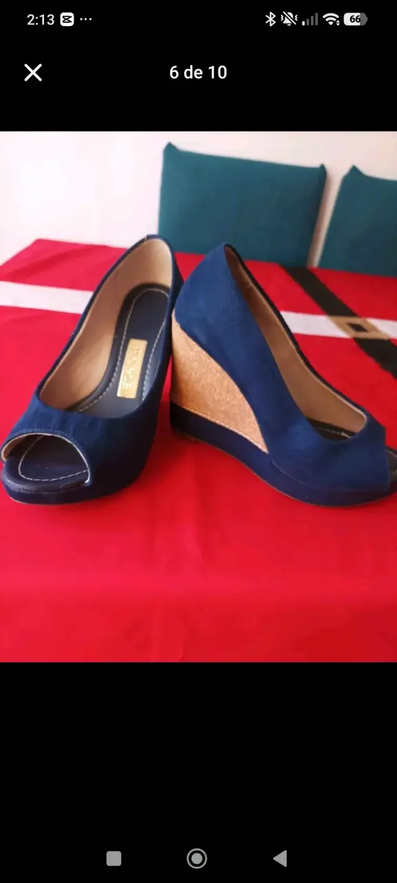 Set de zapatos y cartera rojos elegantes - 3