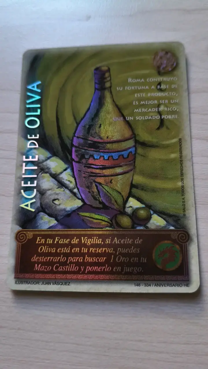Carta de juego Aceite de Oliva edición especial