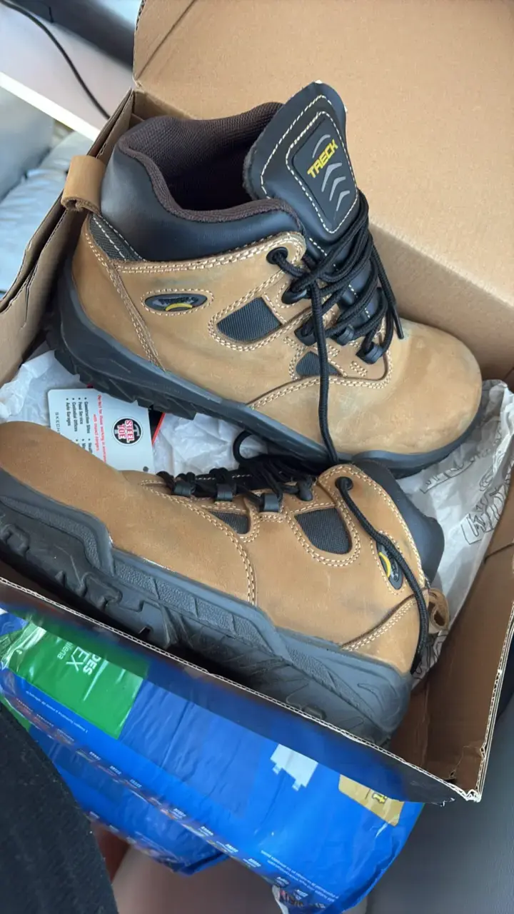 Botas de seguridad Trek marrón con puntera reforz - 1