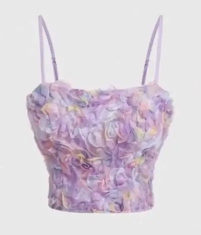Top corto floral multicolor Shein - miniatura 1