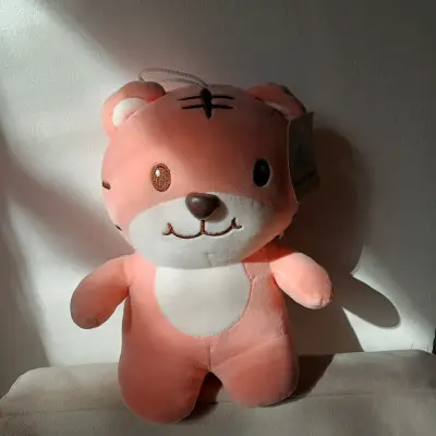Peluche de tigre rosado suave y tierno - miniatura 1