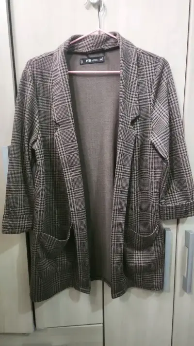 Blazer a cuadros marrón F3 Sister talla M - miniatura 1