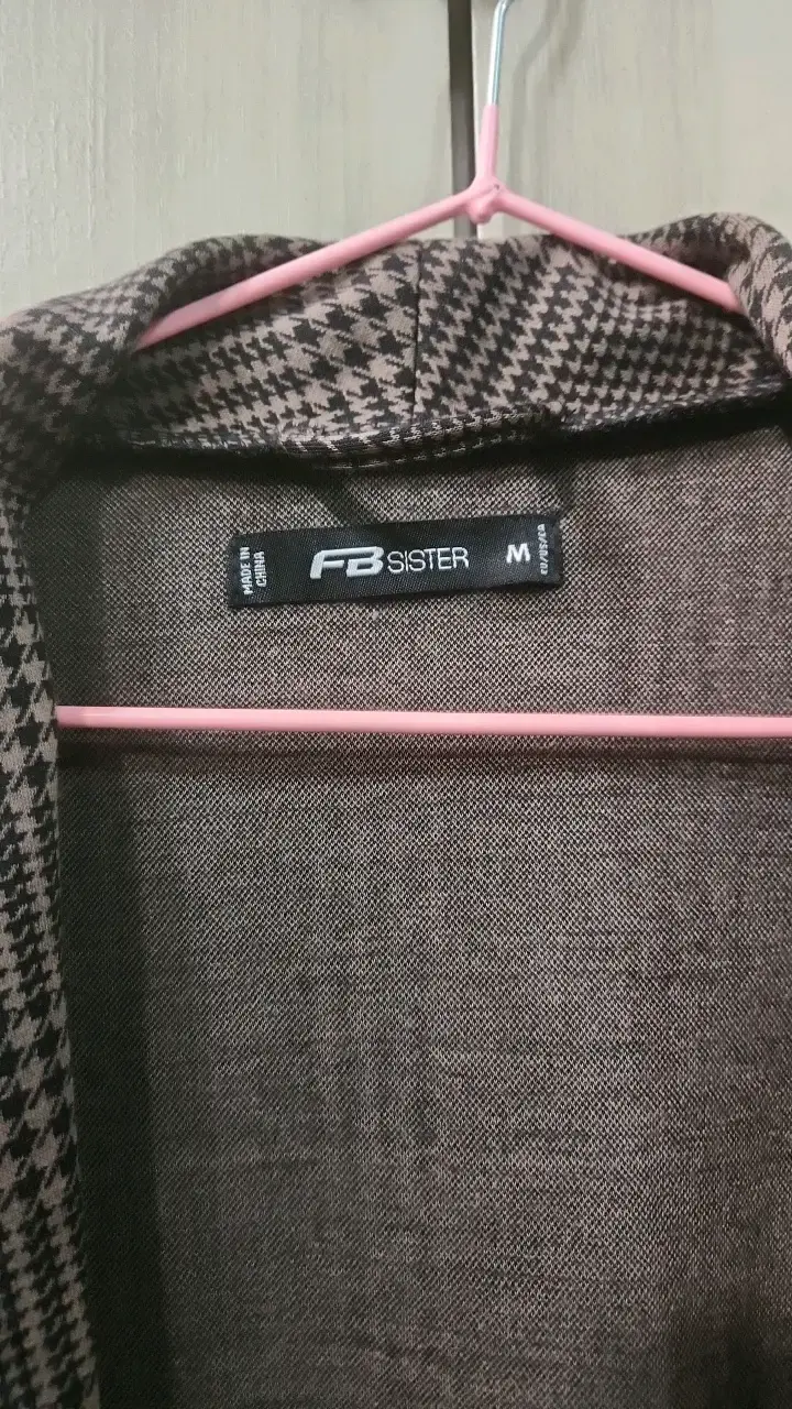 Blazer a cuadros marrón F3 Sister talla M - 2