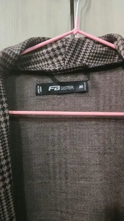 Blazer a cuadros marrón F3 Sister talla M - miniatura 2