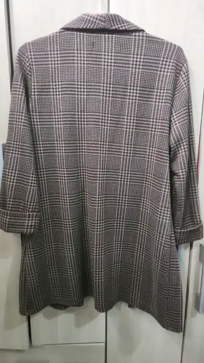 Blazer a cuadros marrón F3 Sister talla M - miniatura 3