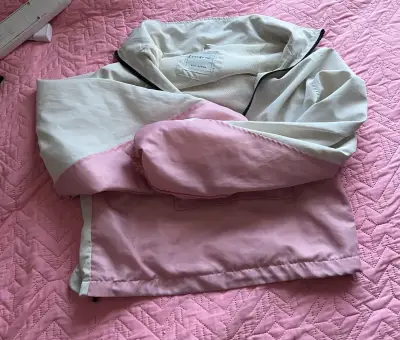 Cortaviento bicolor rosa y blanco para mujer - miniatura 3
