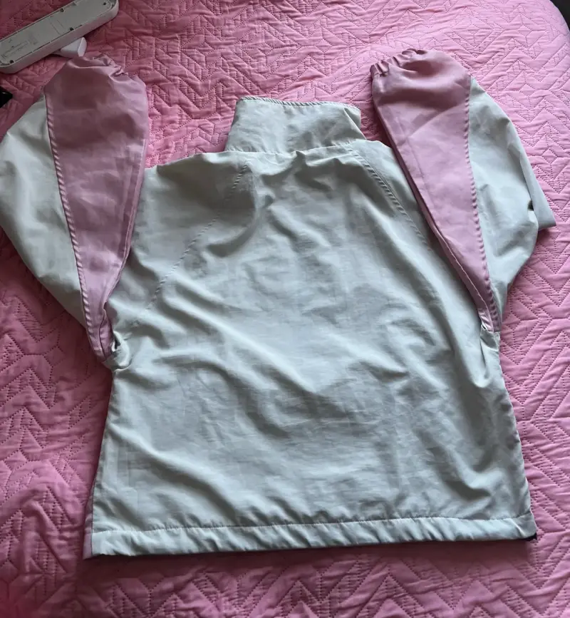 Cortaviento bicolor rosa y blanco para mujer - 5