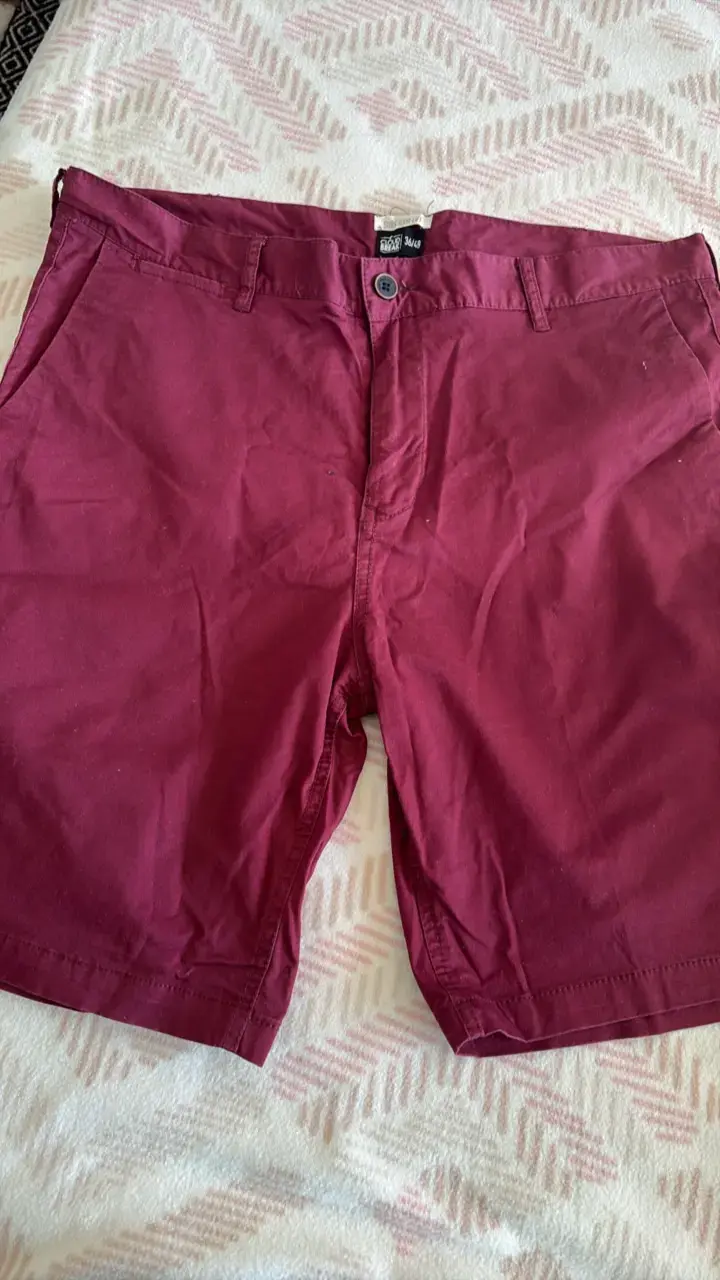 Shorts burdeos para hombre talla 48