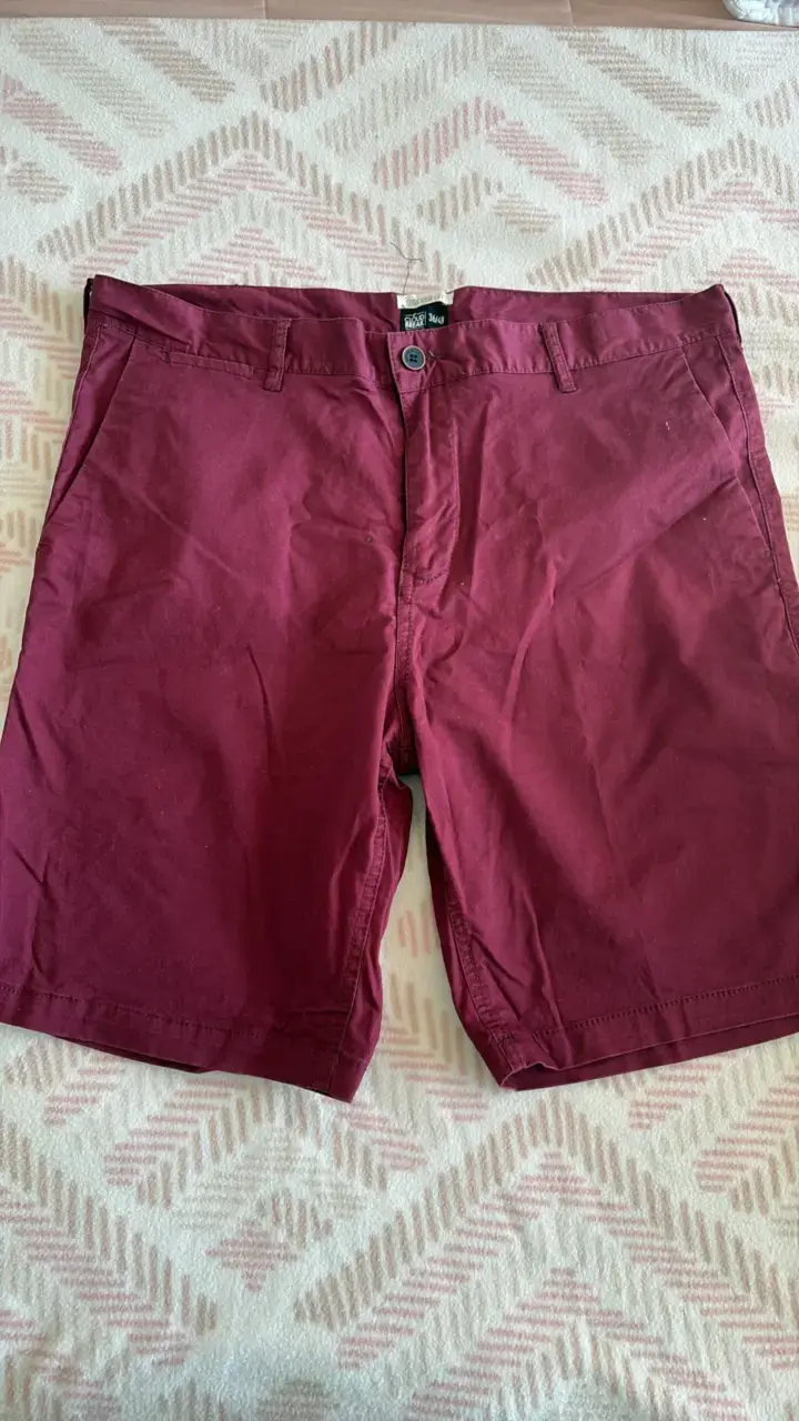 Shorts burdeos para hombre talla 48 - 2