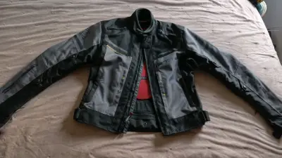 Chaqueta de moto mujer talla S Octane negra y gris - miniatura 1