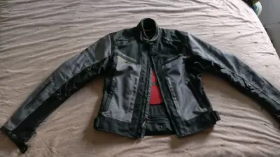 Chaqueta de moto mujer talla S Octane negra y gris - miniatura 2