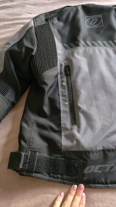 Chaqueta de moto mujer talla S Octane negra y gris - miniatura 6