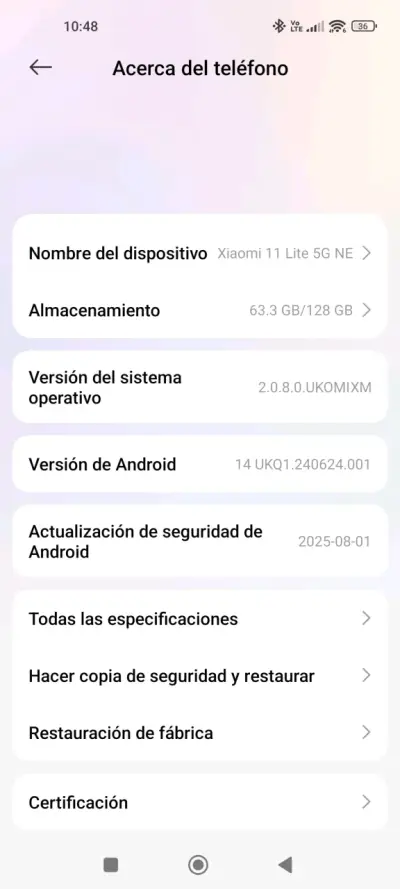 Xiaomi 11 Lite 5G NE con 128GB de almacenamiento - miniatura 1