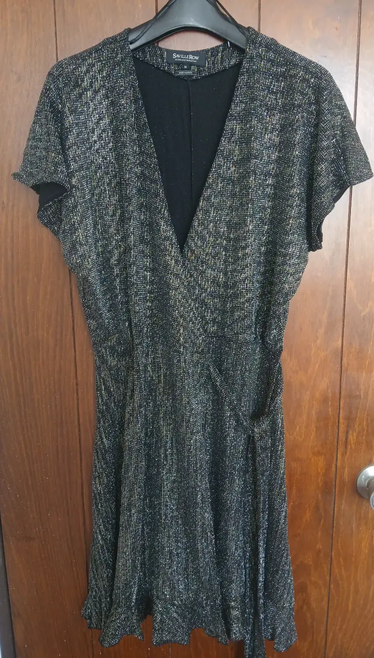 Vestido corto Saville Row negro brillante - 1