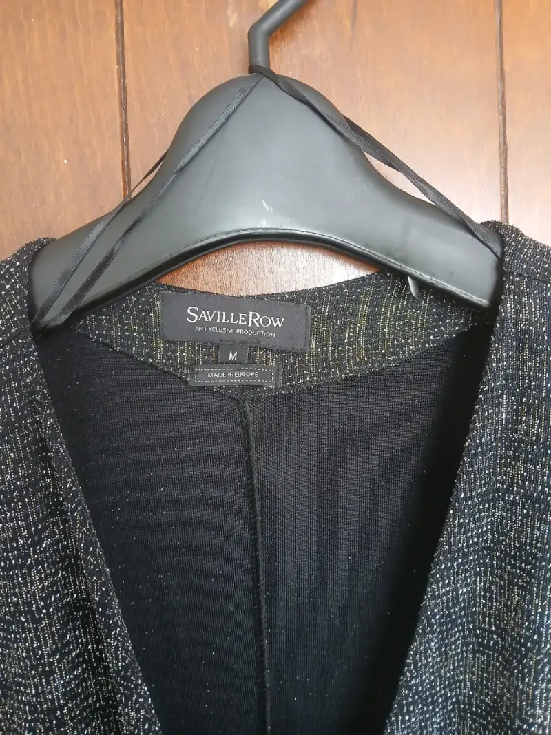 Vestido corto Saville Row negro brillante - 3