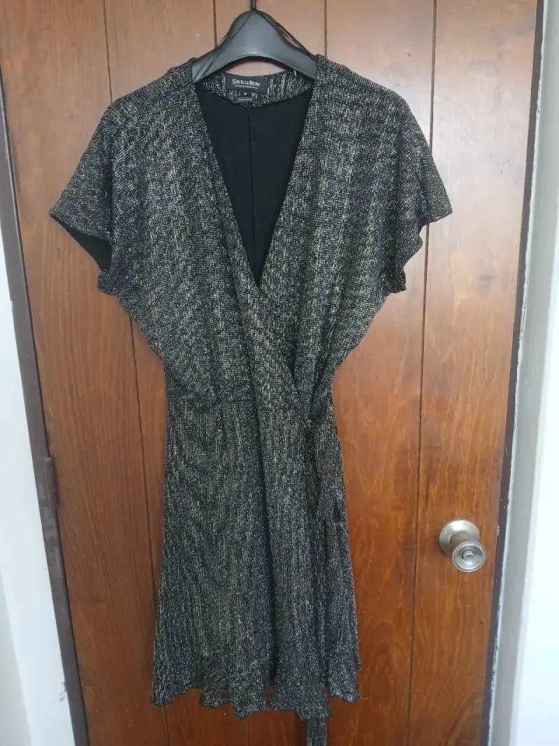 Vestido corto Saville Row negro brillante - 4