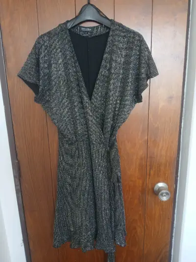 Vestido corto Saville Row negro brillante - miniatura 4