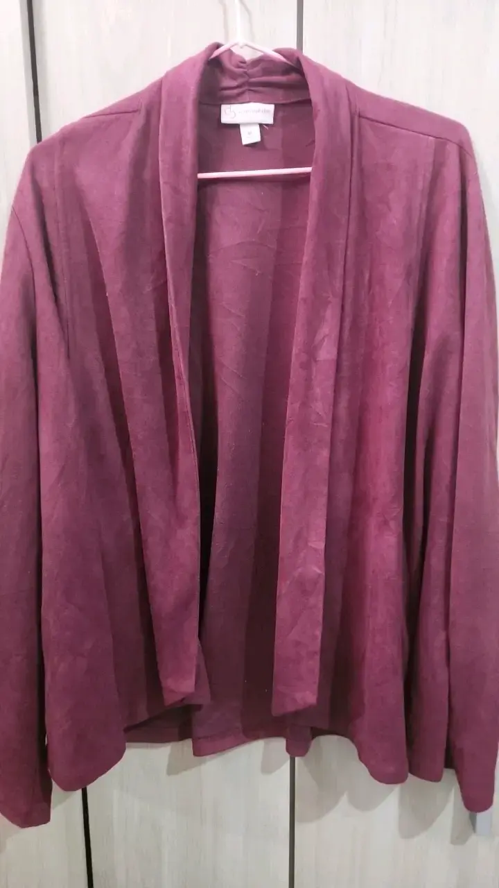 Cardigan burdeos talla XL para mujer - 1