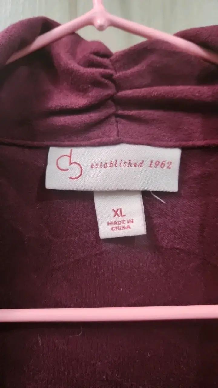 Cardigan burdeos talla XL para mujer - 2