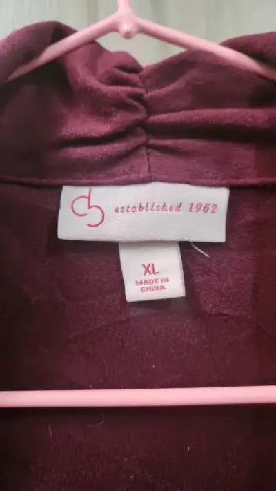 Cardigan burdeos talla XL para mujer - miniatura 2