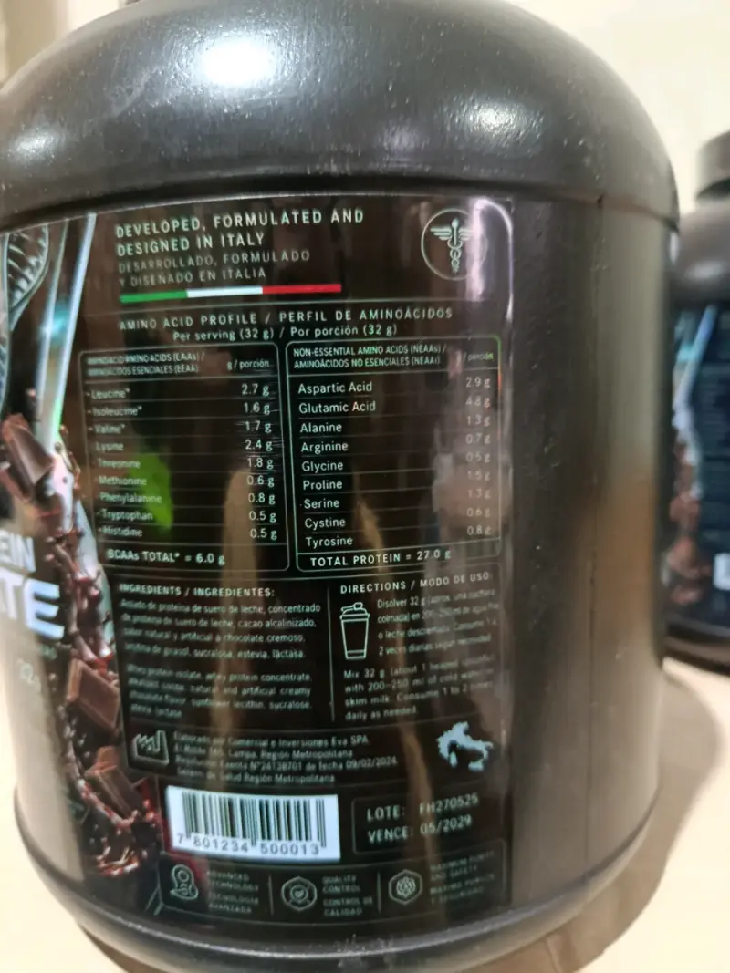 Proteína Whey Isolate Fetahil Chocolate 2.27 kg - 3