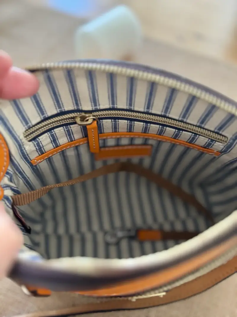 Cartera cruzada de cuero Dooney & Bourke naranja - 4