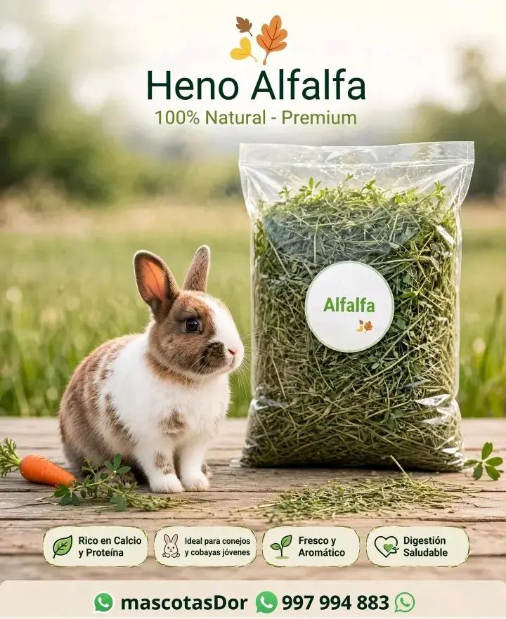 Heno de Alfalfa 100% Natural 600g