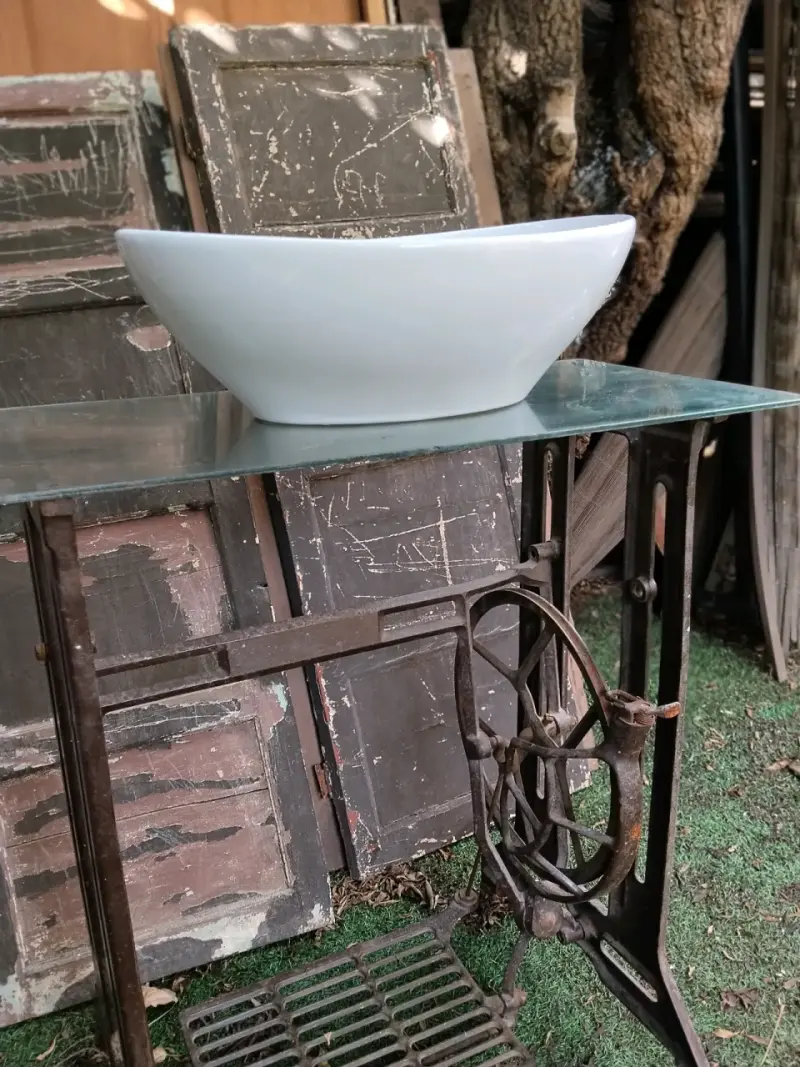 Lavamanos de sobreponer cerámica blanco moderno - 2