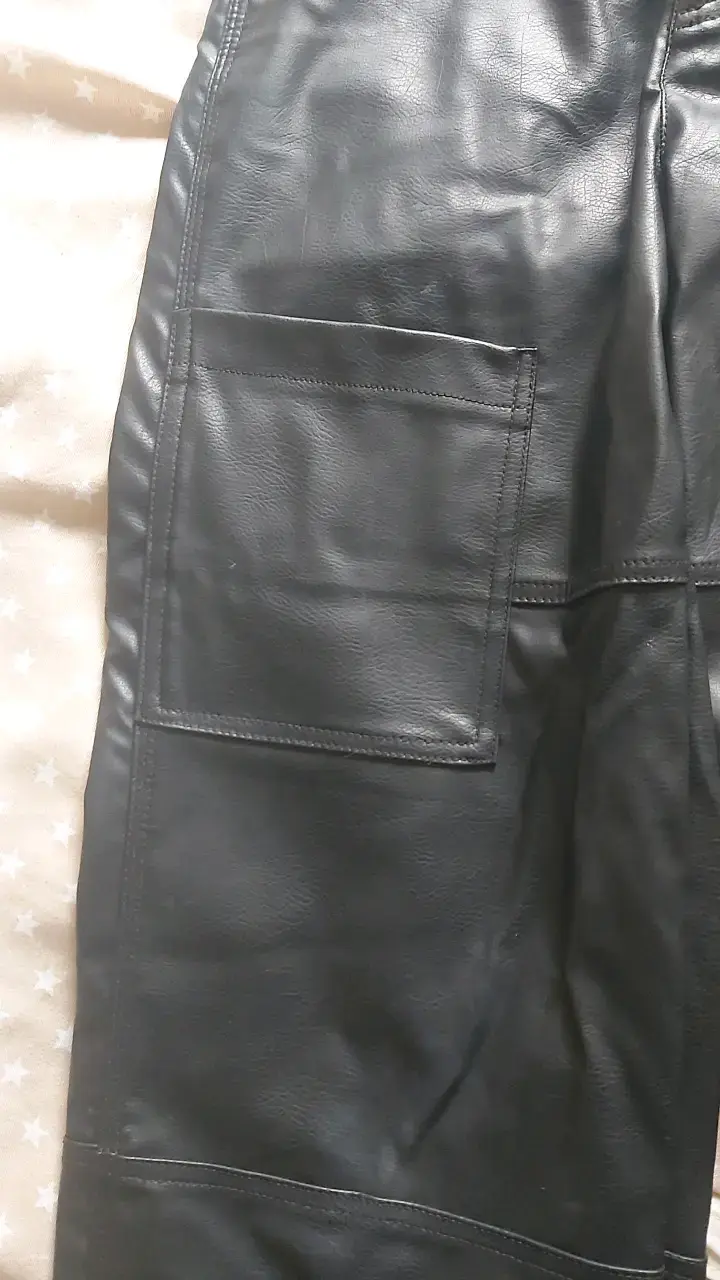 Pantalones de cuero sintético negros H&M - 2