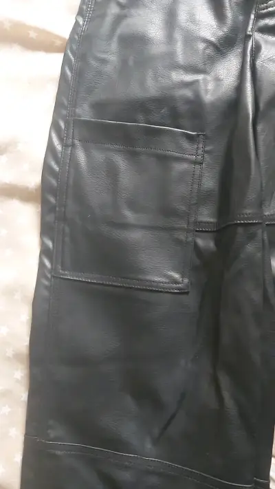 Pantalones de cuero sintético negros H&M - miniatura 2