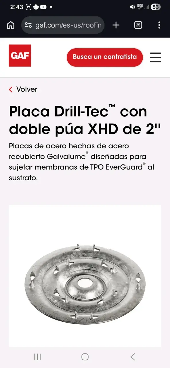 Placa dentada drill-tec  para techumbre - 3
