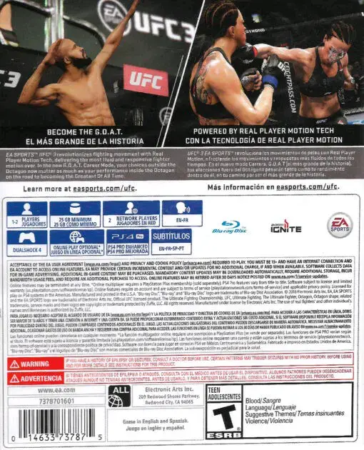 Juego PS4 UFC 3 EA Sports - 2