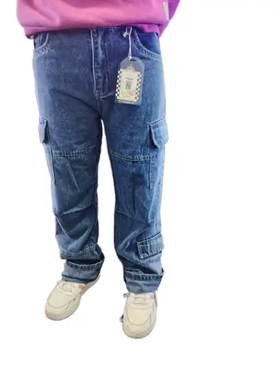 Pantalones cargo de mezclilla para mujer - miniatura 1