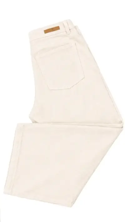 Pantalónde cotelé crudo para mujer - miniatura 1